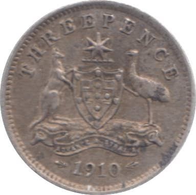 1910 SILVER THREEPENCE AUSTRALIA - WORLD SILVER COINS - Cambridgeshire Coins