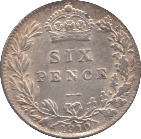 1910 SIXPENCE( AUNC ) 8 - SIXPENCE - Cambridgeshire Coins
