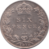 1910 SIXPENCE ( EF ) 8 - SIXPENCE - Cambridgeshire Coins