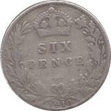 1910 SIXPENCE ( FINE ) 2 - Sixpence - Cambridgeshire Coins