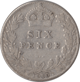 1910 SIXPENCE ( NF ) - Sixpence - Cambridgeshire Coins