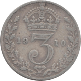 1910 THREEPENCE ( FINE ) - Threepence - Cambridgeshire Coins