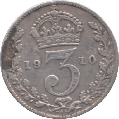 1910 THREEPENCE ( VF ) 1 - Threepence - Cambridgeshire Coins