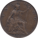 1911 FARTHING ( EF ) 2 - Farthing - Cambridgeshire Coins