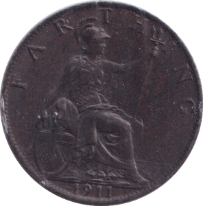 1911 FARTHING ( UNC ) - Farthing - Cambridgeshire Coins