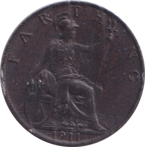 1911 FARTHING ( UNC ) - Farthing - Cambridgeshire Coins