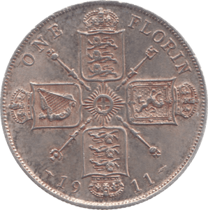 1911 FLORIN ( AUNC ) - Florin - Cambridgeshire Coins