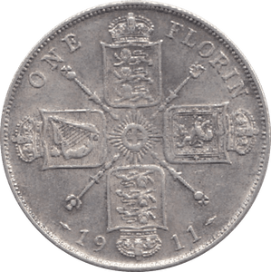 1911 FLORIN ( EF ) 14 - Florin - Cambridgeshire Coins