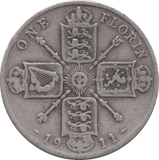 1911 FLORIN ( FINE ) 1 - FLORIN - Cambridgeshire Coins