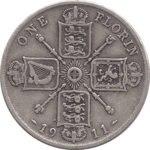 1911 FLORIN ( FINE ) 2 - FLORIN - Cambridgeshire Coins