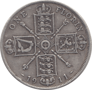 1911 FLORIN ( FINE ) - Florin - Cambridgeshire Coins