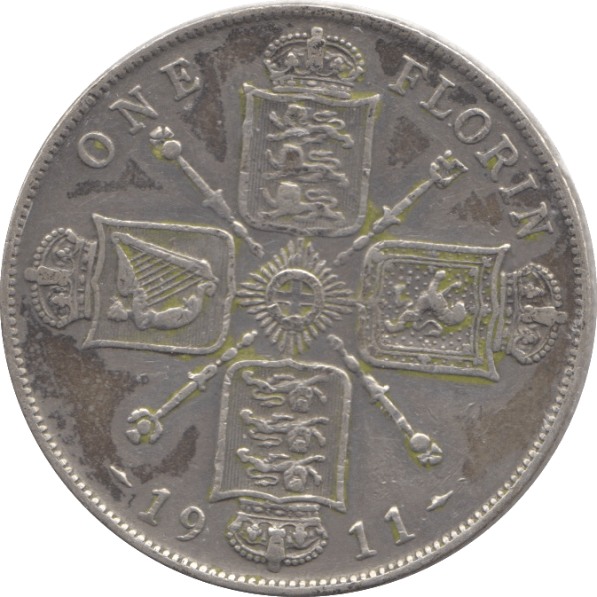 1911 FLORIN ( GF ) - Florin - Cambridgeshire Coins