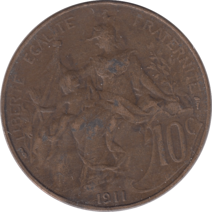 1911 FRANCE 10 CENTIMES - WORLD COINS - Cambridgeshire Coins