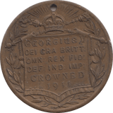 1911 GEORGE V CORONATION COMMEMORATIVE MEDALLION HOLED - MEDALLIONS - Cambridgeshire Coins