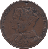 1911 GEORGE V CORONATION COMMEMORATIVE MEDALLION HOLED - MEDALLIONS - Cambridgeshire Coins