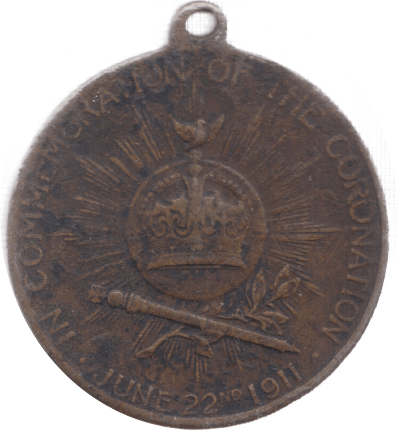 1911 GEORGE V QUEEN MARY COMMEMORATION OF CORONATION MEDALLION - MEDALLIONS - Cambridgeshire Coins