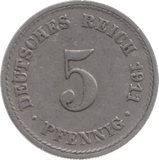 1911 GERMANY 5 PFENNIG - WORLD COINS - Cambridgeshire Coins