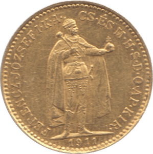 1911 GOLD 10 KORONA AUSTRIA - HUNGARY PROOF LIKE - Gold World Coins - Cambridgeshire Coins