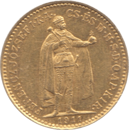 1911 GOLD 10 KORONA AUSTRIA - HUNGARY PROOF LIKE - Gold World Coins - Cambridgeshire Coins