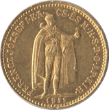 1911 GOLD 10 KORONA HUNGARY - Gold World Coins - Cambridgeshire Coins