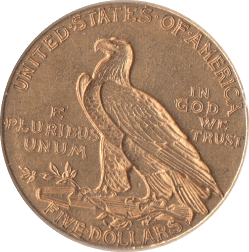 1911 GOLD FIVE DOLLARS USA - Gold World Coins - Cambridgeshire Coins