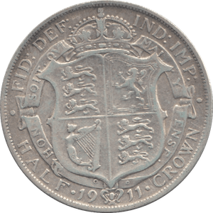 1911 HALFCROWN ( FINE ) 10 - Halfcrown - Cambridgeshire Coins