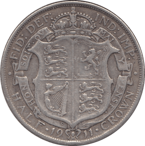 1911 HALFCROWN ( GF ) 3 - Halfcrown - Cambridgeshire Coins