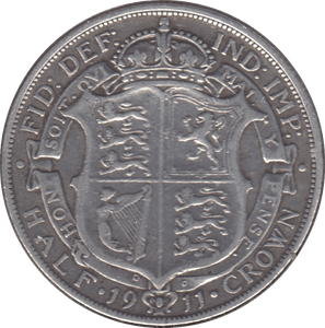 1911 HALFCROWN ( VF ) 7 - Halfcrown - Cambridgeshire Coins