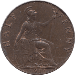1911 HALFPENNY ( AUNC ) 2 - Halfpenny - Cambridgeshire Coins