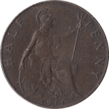 1911 HALFPENNY ( AUNC ) A - Halfpenny - Cambridgeshire Coins