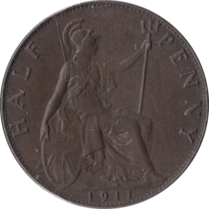 1911 HALFPENNY ( AUNC ) - Halfpenny - Cambridgeshire Coins