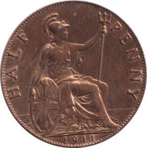 1911 HALFPENNY ( AUNC ) - Halfpenny - Cambridgeshire Coins