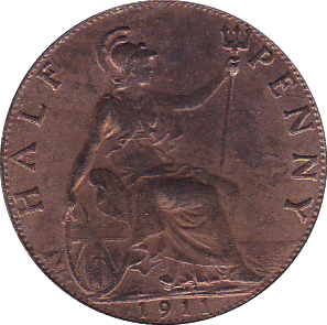 1911 HALFPENNY ( UNC ) - Halfpenny - Cambridgeshire Coins