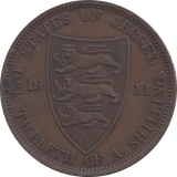 1911 JERSEY 1/12 OF A SHILLING - WORLD COINS - Cambridgeshire Coins