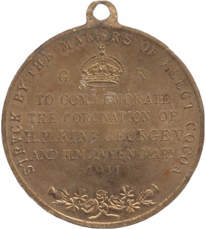 1911 KING GEORGE CORONATION MEDALLION - OTHER TOKENS - Cambridgeshire Coins