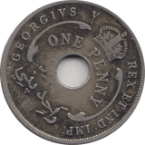 1911 ONE PENNY BRITISH WEST AFRICA - WORLD COINS - Cambridgeshire Coins