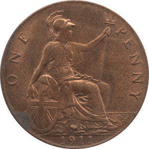 1911 PENNY 1 ( AUNC ) 64 - Penny - Cambridgeshire Coins