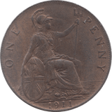 1911 PENNY ( AUNC ) 7 - Penny - Cambridgeshire Coins