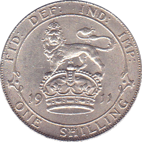 1911 SHILLING ( AUNC ) - Shilling - Cambridgeshire Coins
