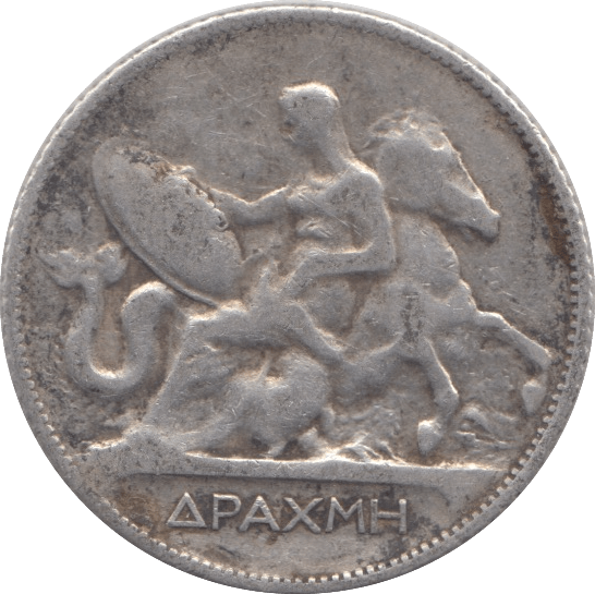 1911 SILVER 1 DRACHMA GREECE - WORLD SILVER COINS - Cambridgeshire Coins