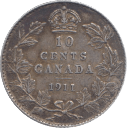 1911 SILVER CANADA 10 CENTS - WORLD SILVER COINS - Cambridgeshire Coins