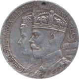1911 SILVER CORONATION MEDAL HOLED - MEDALLIONS - Cambridgeshire Coins