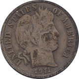 1911 SILVER DIME USA D - SILVER WORLD COINS - Cambridgeshire Coins