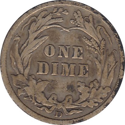 1911 SILVER DIME USA D - SILVER WORLD COINS - Cambridgeshire Coins