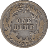 1911 SILVER DIME USA S - SILVER WORLD COINS - Cambridgeshire Coins