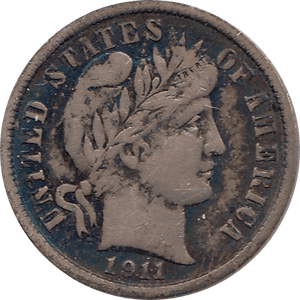 1911 SILVER DIME USA - SILVER WORLD COINS - Cambridgeshire Coins