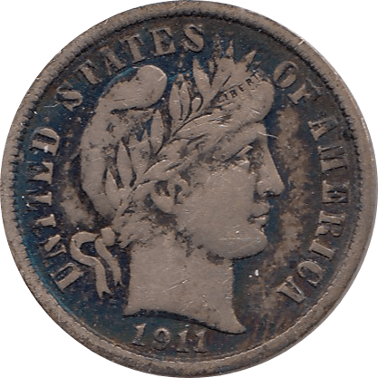 1911 SILVER DIME USA - SILVER WORLD COINS - Cambridgeshire Coins