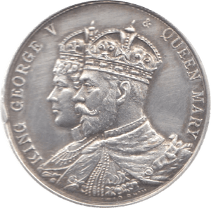 1911 SILVER GEORGE V CORONATION MEDALLION - MEDALLIONS - Cambridgeshire Coins