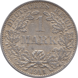 1911 SILVER ONE MARK MINT MARK A LOVELY CONDITION GERMANY REF H74 - WORLD SILVER COINS - Cambridgeshire Coins