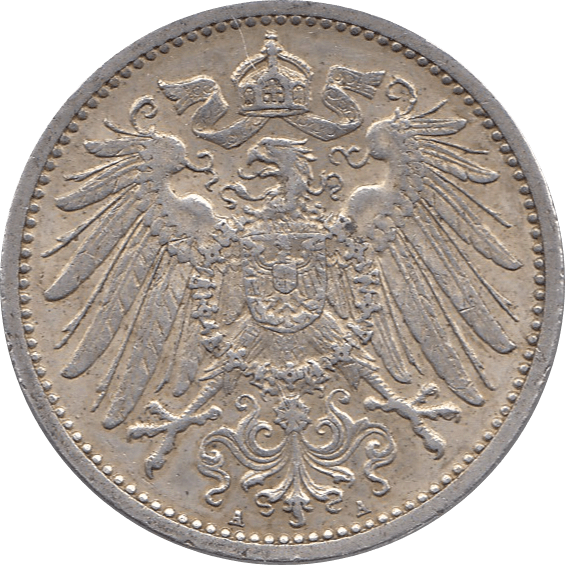 1911 SILVER ONE MARK MINT MARK A LOVELY CONDITION GERMANY REF H74 - WORLD SILVER COINS - Cambridgeshire Coins